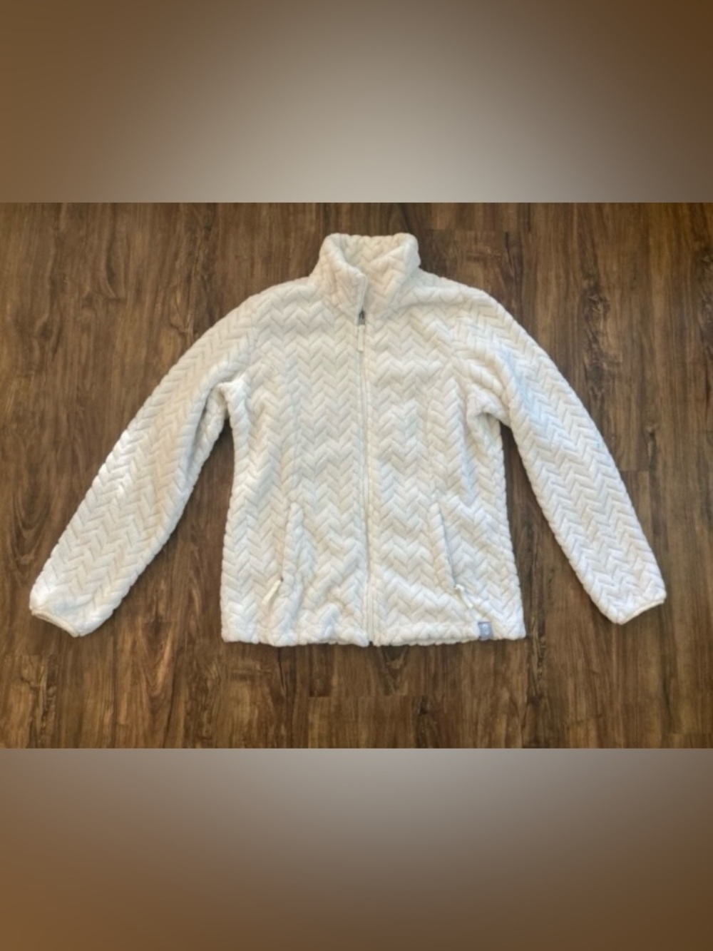 Free Country Cream Quilted Teddy Zip Jacket